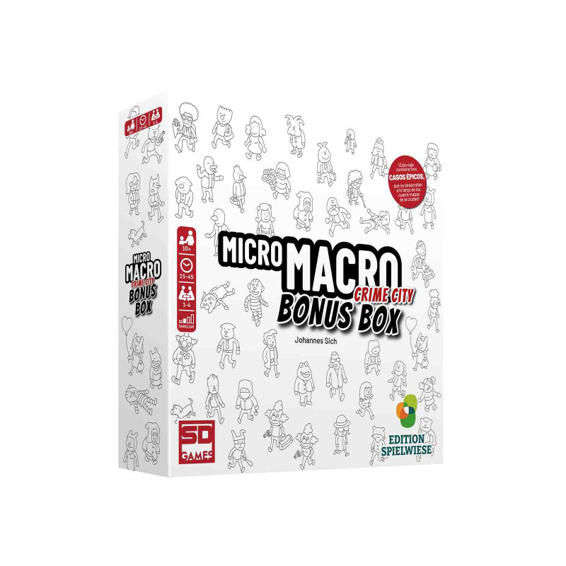 MICRO MACRO BONUS BOX Crime City Juego de mesa de deducción(+10 Años, 1-4 Jugadores)  SD Games